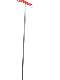 Tige porte-sérum simple aluminium, 2 crochets