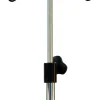 Tige porte-sérum télescopique en inox - 2 crochets plastique