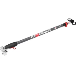 Tige porte-sérum télescopique réglable repliable - 2 parties - pour brancard monobloc