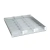 Tiroir aluminium fond plein - façade plexi - dim. utiles l. 486 x p. 550 x h. 55 mm - pour LKPV 65/14