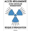 Trèfle de signalisation 13x18cm bleu zone surveillée intermittente