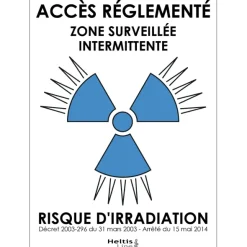 Trèfle de signalisation 13x18cm bleu zone surveillée intermittente