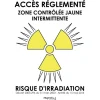 Trèfle de signalisation 13x18cm jaune zone contrôlée intermittente