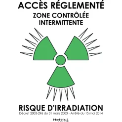 Trèfle de signalisation 13x18cm vert zone contrôlée intermittente