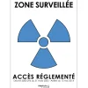 Trèfle de signalisation 180 x 130 mm bleu zone surveillée