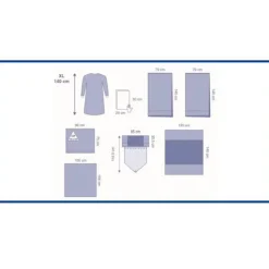Trousse d'accouchement avec casaque XL - 1 carton de 7