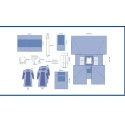 Trousse de coelioscopie avec champ trilaminé 255 x 301 cm - 1 carton de 2