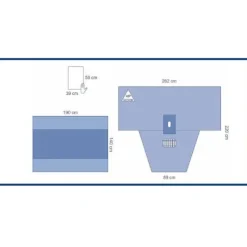 Trousse de cystoscopie avec champ trilaminé 89/262 x 220 cm - 1 carton de 11