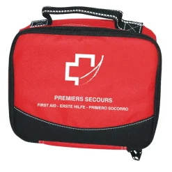 Trousse de secours équipée pour brûlure - rouge et noir