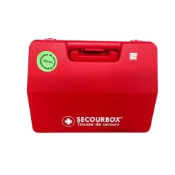 Trousse de secours rigide équipée - 10 personnes - rouge