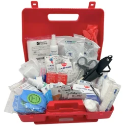 Trousse de secours rigide équipée - 10 personnes - rouge