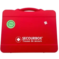 Trousse de secours rigide équipée - médecine du travail - rouge