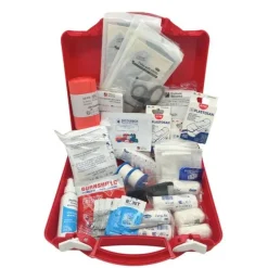 Trousse de secours rigide équipée - médecine du travail - rouge