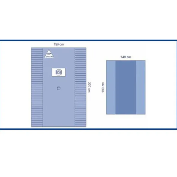 Trousse d'ophtalmologie avec champ trilaminé 196 x 279 cm - 1 carton de 16