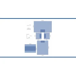 Trousse universelle renforcée avec champ de tête bilaminé adhésif 300 x 183 cm - 1 carton de 8