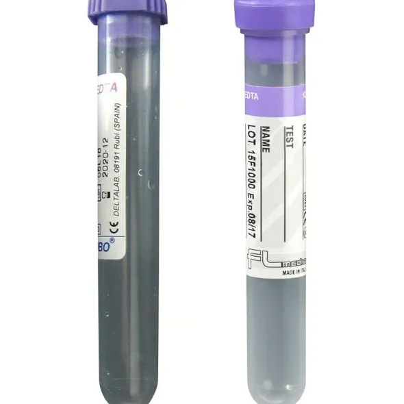 Tube Edta tri potassique avec bouchon caoutchouc Ø 13x80 mm Tube 3 ml x 100