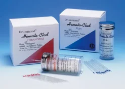 Tube à hématocrite verre recouvert plastifiant Mylar héparine 75 mm x 200