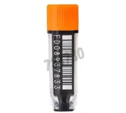 Tube 0,7 ml filetage externe Co-Molded Jacket Tube av 2D code on Tube Base et Linear Barcode on side av bouchon à vis