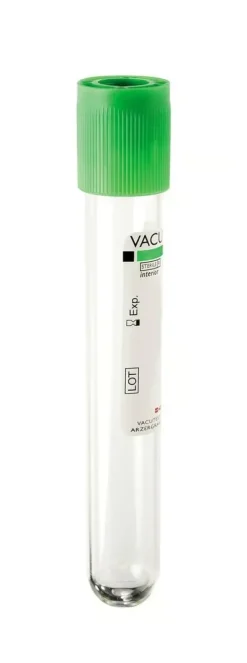Tube sous vide Vacutest en PET 9 ml 10 ml héparine de lithium stérile x 100