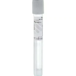 Tube stérile Vacumed Plus avec séparateur de gel + K2 EDTA x 3 ml de sang, étiquette transparente bouchon perle x 100