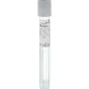 Tube stérile Vacumed Plus avec séparateur de gel + K2 EDTA x 5 ml de sang, étiquette transparente bouchon perle x 100