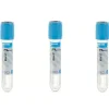 Tube stérile Vacumed Plus avec citrate de sodium 3,8% x 2,7 ml de sang coagulé étiquette transparente bouchon bleu x 100