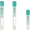 Tube stérile Vacumed Plus avec séparateur de gel + Héparine de lithium x 3 ml de sang, étiquette transparente bouchon