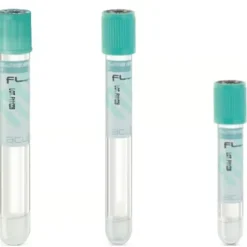 Tube stérile Vacumed Plus avec séparateur de gel + Héparine de lithium x 5 ml de sang, étiquette transparente bouchon