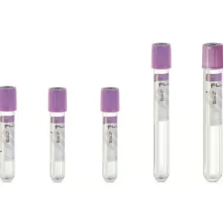 Tube stérile Vacumed Plus avec K2 EDTA, étiquette transparente bouchon lavande 4 ml x 100