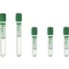Tube stérile Vacumed Plus avec Héparine de lithium étiquette transparente bouchon vert foncé 2 ml x 100