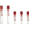 Tube stérile Vacumed sans additif x 6 ml de sang, bouchon rouge x 100