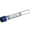 Tube VACUETTE nah 6 ml trace nah hépar sod 100x13 mm bouchon vissant bleu royal bague noire étiq papier x 24 racks 50