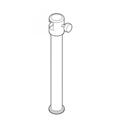 Tube vertical sur rail