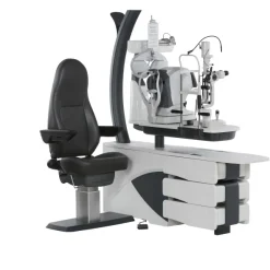Unité de consultation d'orthoptiste AFFINITY, unité à translation 2 instruments + fauteuil patient, éclairage