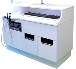 Unité de consultation ORL modulable Collin 2500, fixe inclus : siège, fauteuil, aspi, 2 sources LED, air comprimé