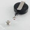 Zip dérouleur noir - patte métal au dos lot de 50 pcs