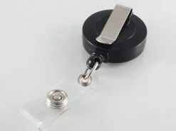 Zip dérouleur noir - patte métal au dos lot de 50 pcs